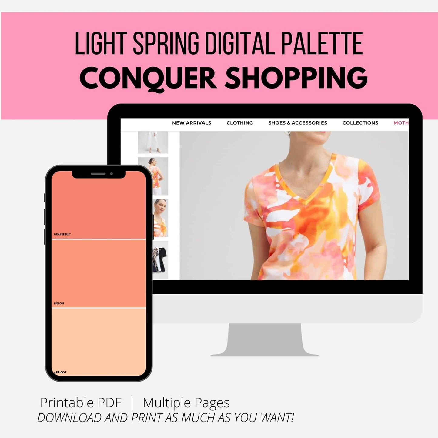 light spring digital swatch fan