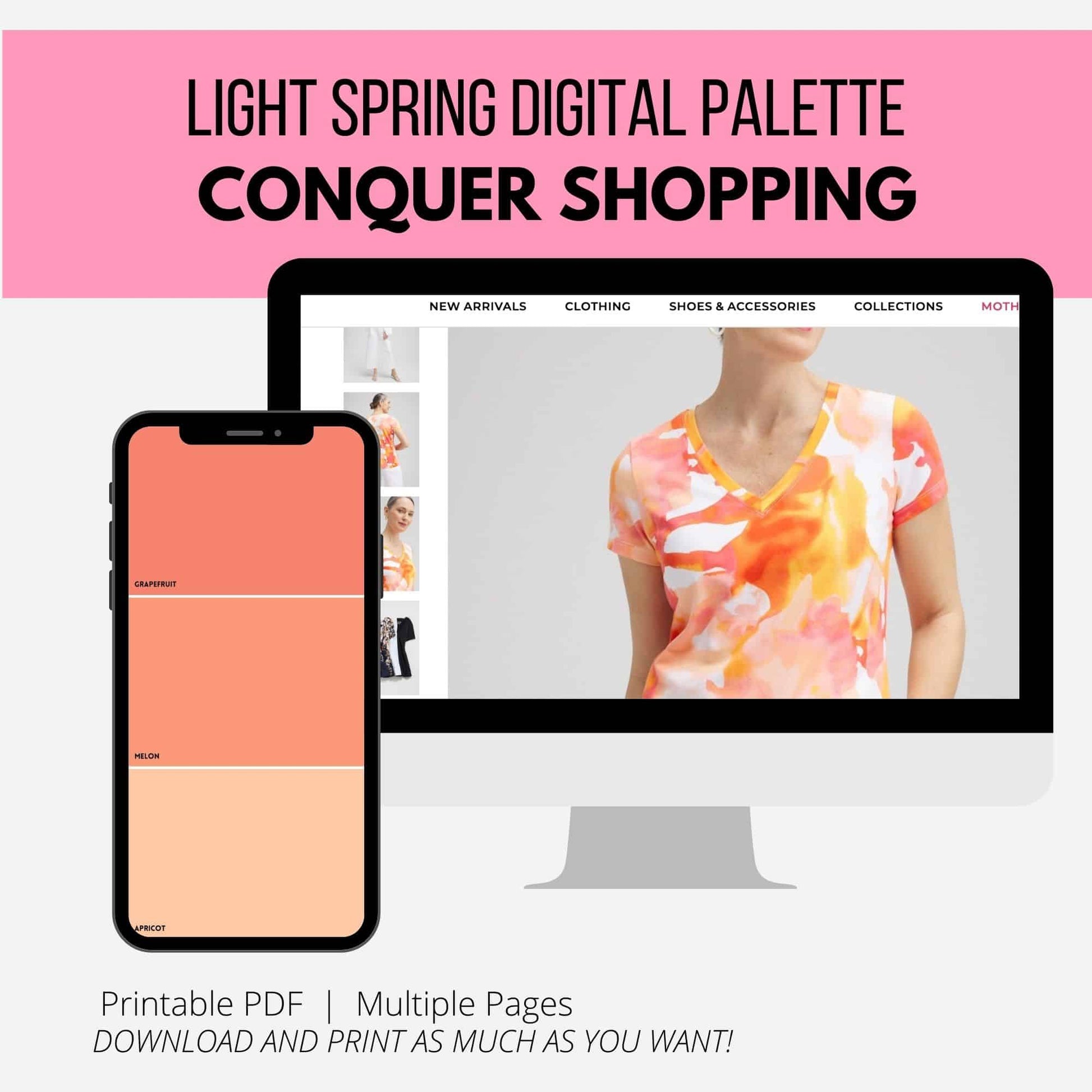 light spring digital swatch fan