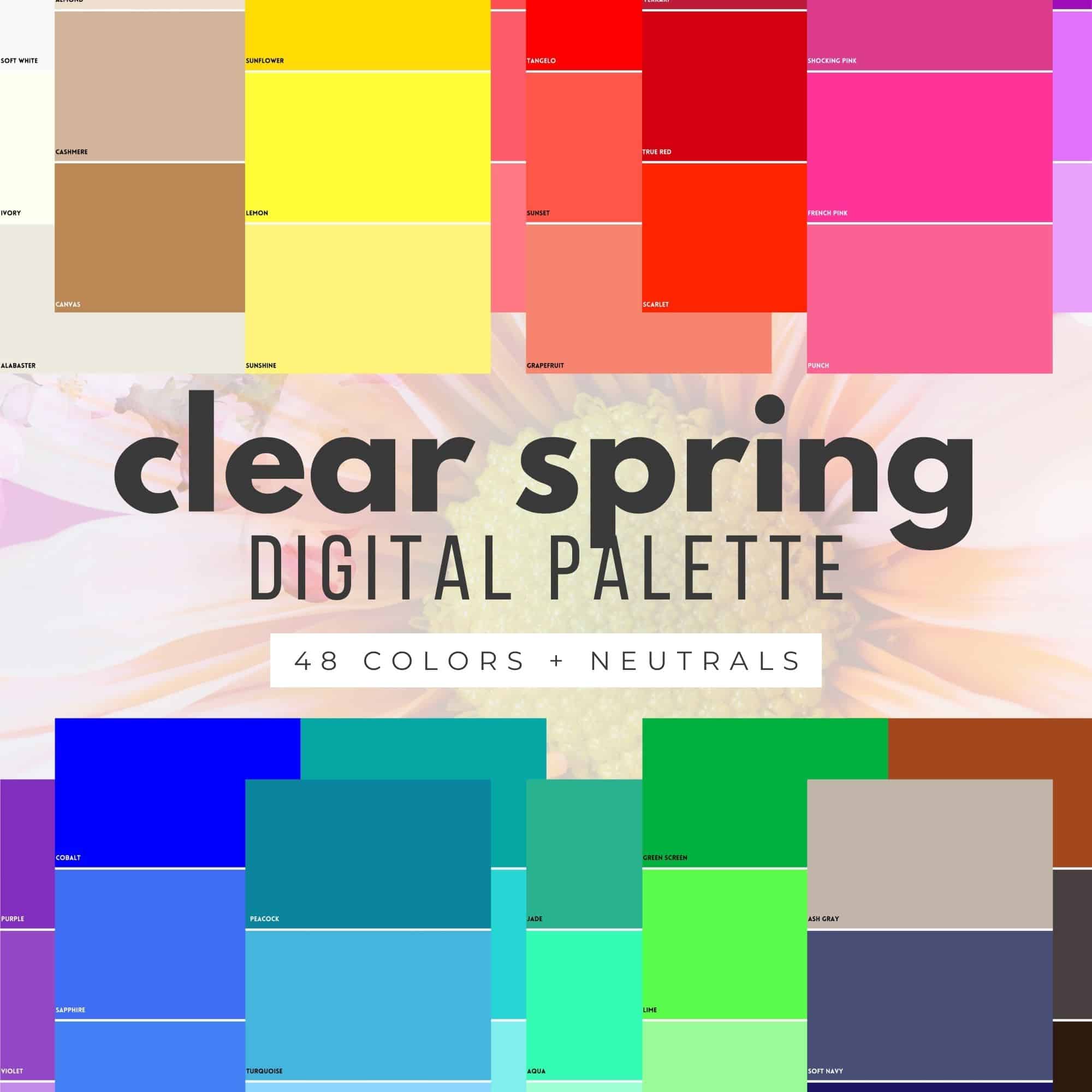 Clear Spring Match Set Clear Spring Digital Swatches – Radiant Style Shop